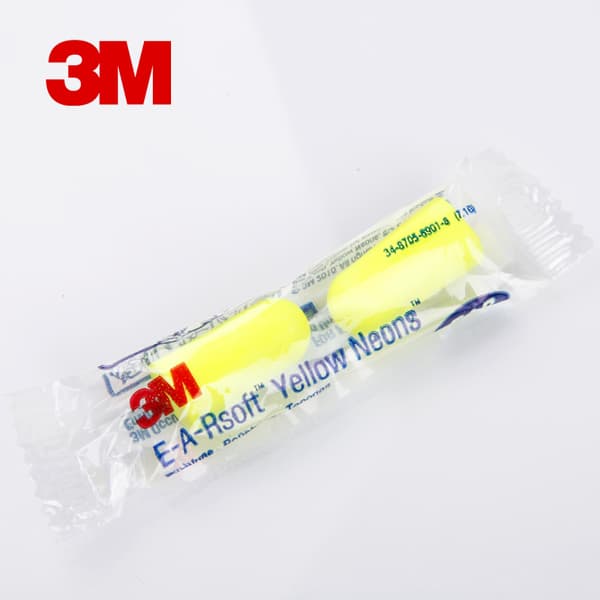 3M Ear Classic öronproppar, 200 par förpackade i par, gul, SNR 28dB, hörselskydd