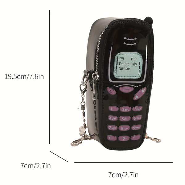 Trendy telefonveske for kvinner med trykk, avtakbar stropp, glidelåslukking og polyesterfôr Lake Blue