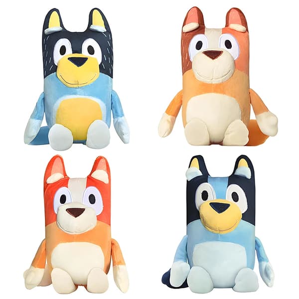 Bluey Plyslegetøj 28CM Bingo Bandit Chilli Anime Figur Familiemedlemmer Udstoppede Dyr Model Dukker Børnegave 4