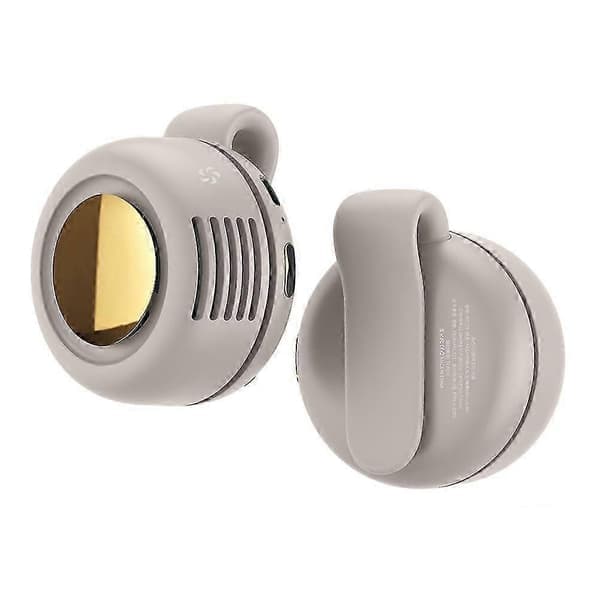 Bærbar Clip Køleventilator USB Genopladelig Mini Clip Ventilator Nakke Talje Ventilator Justerbar Luftkøleventilator Hvid White
