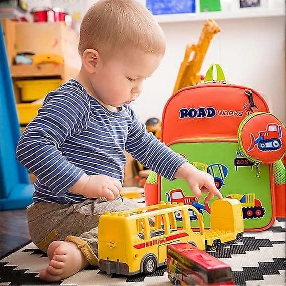Barns Byggfordonsryggsäck Skolväska 30L Unisex 3-7 år