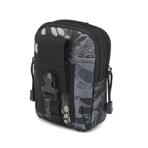 Kamouflage Midjeväska Taktisk Sportbältesväska Multifunktionell Löpning Vandring Camping Cykling Midjepack Lättviktig Hållbar Python Camouflage