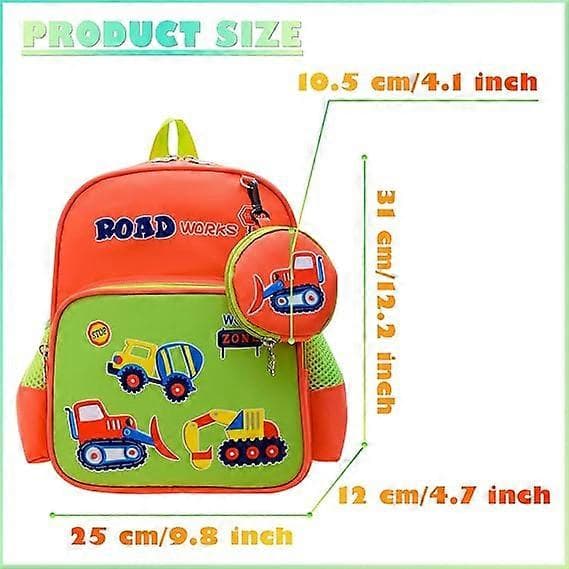 Barns Byggfordonsryggsäck Skolväska 30L Unisex 3-7 år
