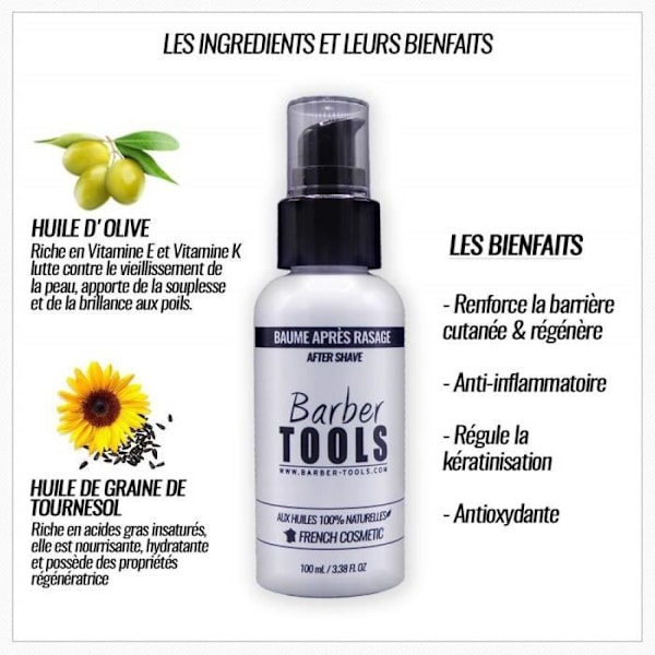 After shave balsami 100ml - Ihon ylläpitoon ja hoitoon - MADE IN FRANCE
