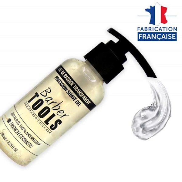 Läpinäkyvä parranajogeeli 100 ml - Parran ääriviivojen tarkkaan ajeluun - MADE IN FRANCE