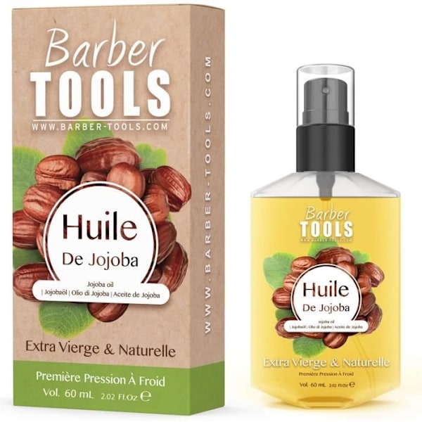JOJOBAÖLJY | 100 % puhdasta, luonnollista ja kylmäpuristettua | Kasvot, vartalo, hiukset, parta, kynnet | Jojobaöljy | (60 ml)