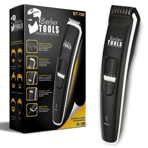BT-100 Pro Skäggtrimmer - Professionell skäggtrimmer speciellt designad för skäggunderhåll