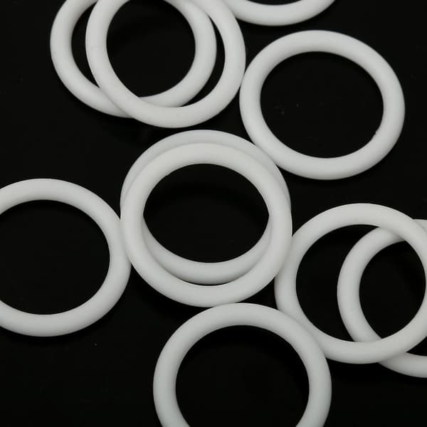 20 Stykker Silikon Baby Smokk Holder Adapter O-ring Dummy Ring Hvit