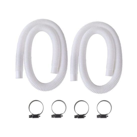 Intex Poolslange - 2-pak 32mm - Hvid - Gennemsigtig - Holdbar og Letvægts