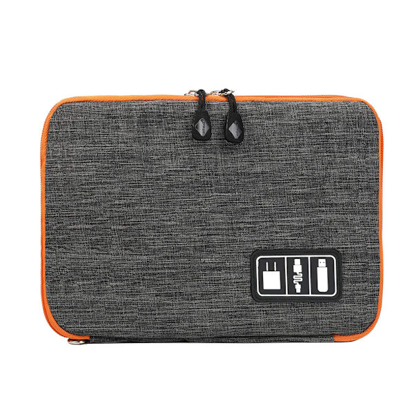 Cable and Electronics Accessories Storage Bag - Grey