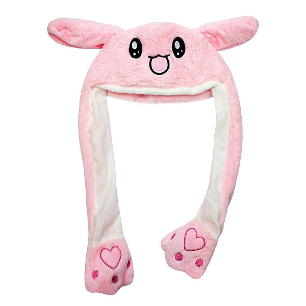 Rabbit Hat with Dancing Ears - Pink