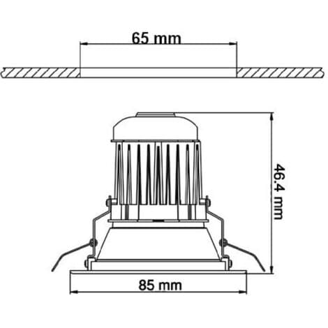 Innfelt 3W LED Spotlight Tak Downlight LED Kald Varm
