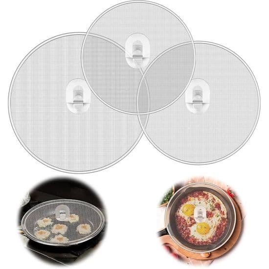 3 STK Sprutlokk 34cm, Sprutlokk, Sprutgrill, Rustfri Panne med Håndtak