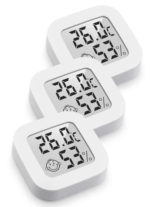 Mini Digital Termometer Hygrometer - Hög Precision - 10-99% RH - 3 Volt