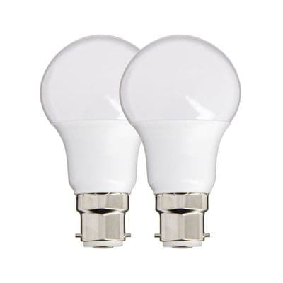 2-pack A60 B22 Bajonettlampor, 60W LED, 1020 LM, Varmvitt Ljus