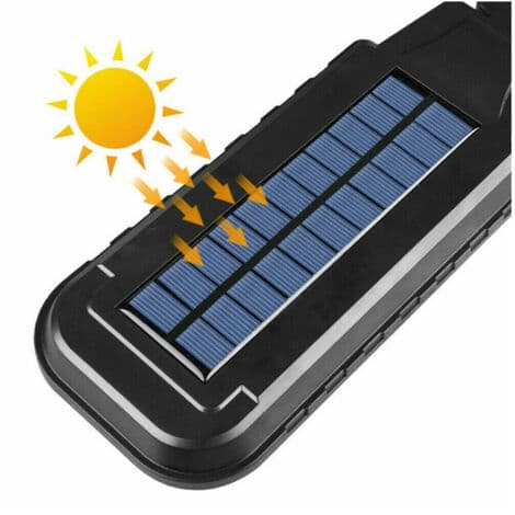 Solcelle gatelys med fotovoltaisk sensor, 210 COB LED-er, T-210a