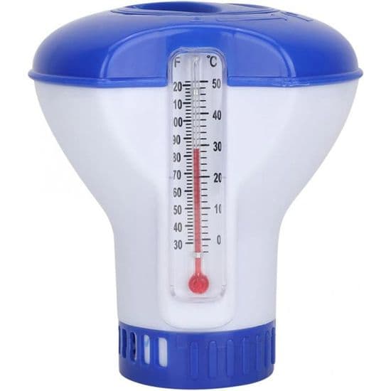12,7 cm flydende klortabletdispenser, velegnet til indendørs og udendørs pools og spabade, (1 enhed).