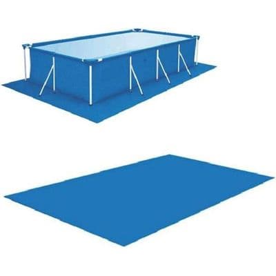 Rektangulær poolmåtte, gulvmåtte til firkantede pools, rektangulær poolgulvmåtte, foldbart bunddække til...