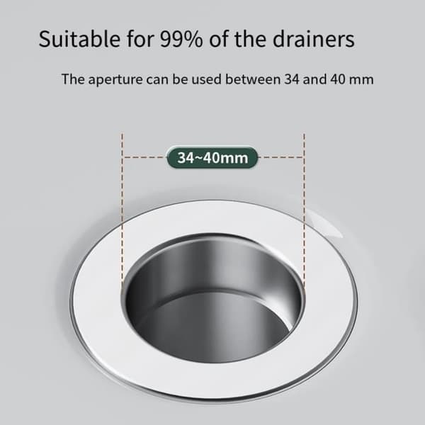 Avløpsfilter - Rustfritt stål - 2 stk - Universal - Antiblokkering - Pop-up