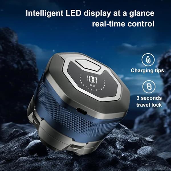 6D magnetisk huvudrakapparat - IPX8 vattentät - LED-display - 60+ min batteritid