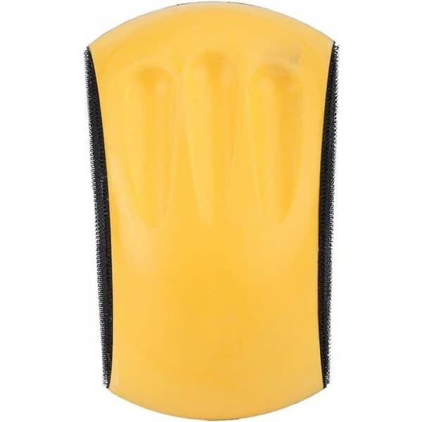 PU-skumblok, krog og løkke, håndslibepude, 6 tommer, 150 mm, gul