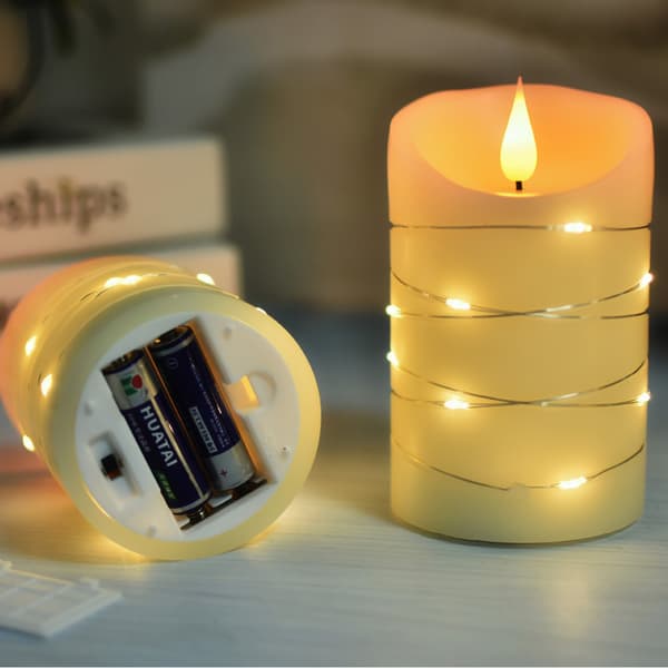 LED-Ljus med Fladdrande Låga & Fjärrkontroll, 3-pack