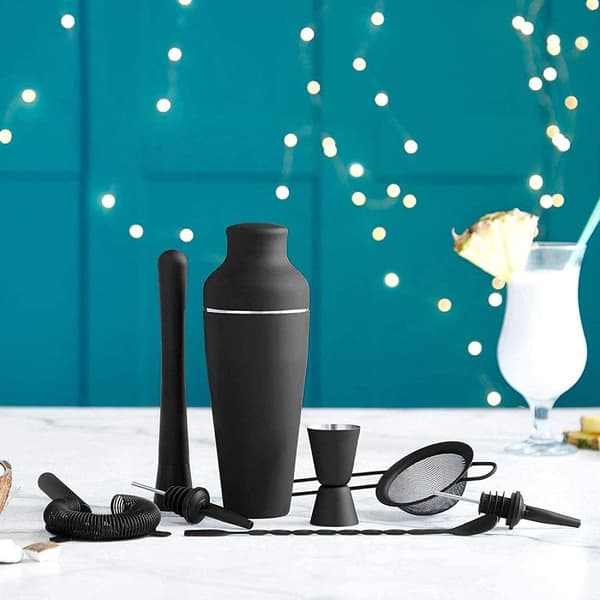Cocktail Shaker Set, 8 osaa - Musta