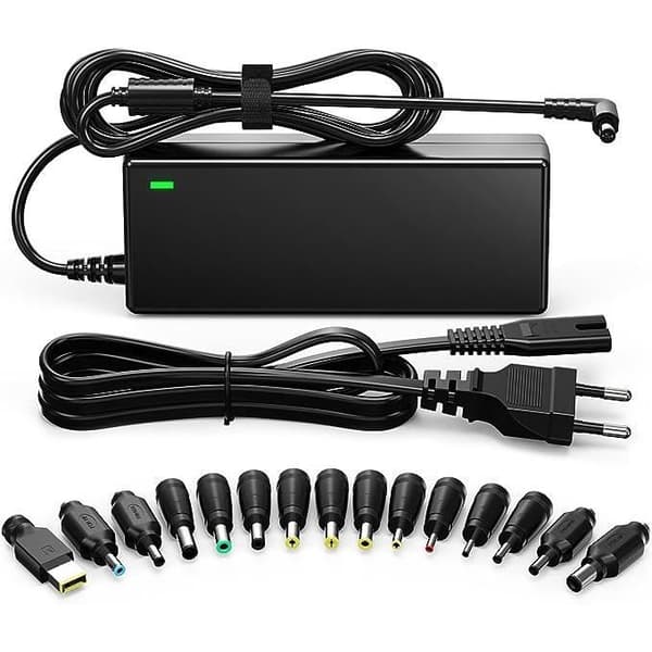 90W Universal PC-oplader med 15 stik - Hurtig opladning