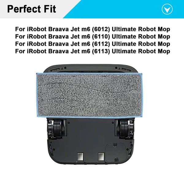 iRobot Braava Jet m6/6012/6110/6112 Vaskbare moppepuder 8-pak Grå