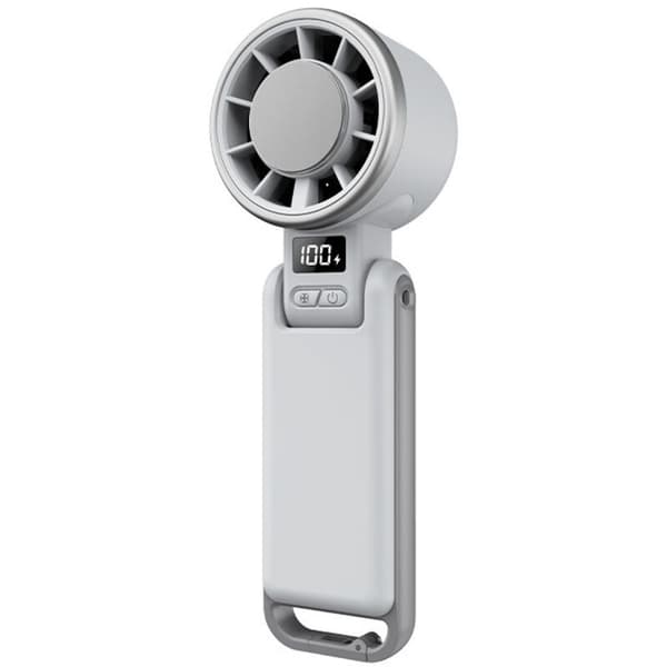 Mini bærbar genopladelig ventilator. Bordventilator. Ideel til daglig pendling og rejser (hvid).