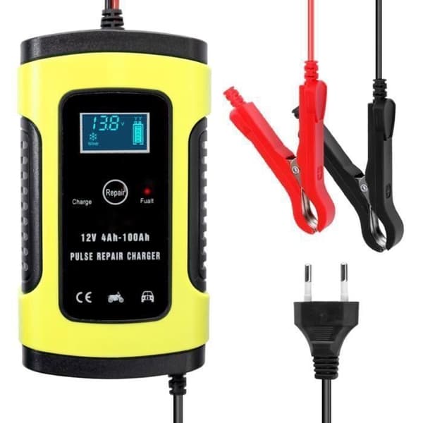 12V 6A Smart billaddare med snabb ström och LCD-display