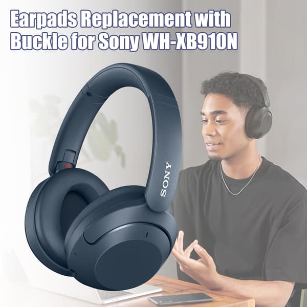 Øreputer til Sony WH-XB910N Blå Black