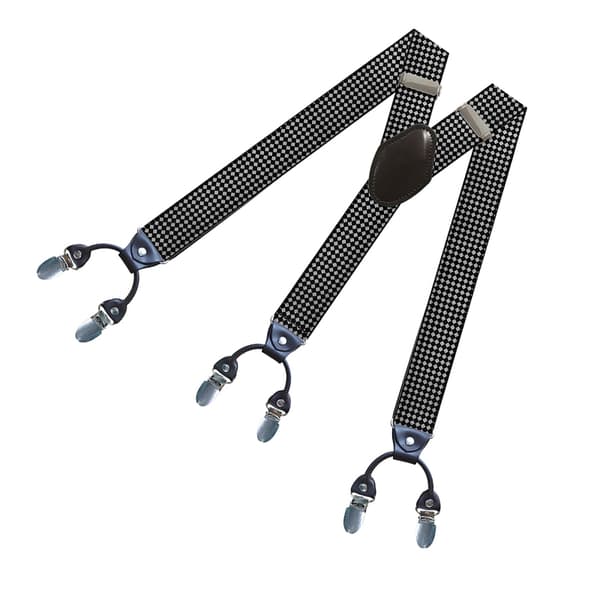 Hängslen med 6 clips LightGrey Black+White