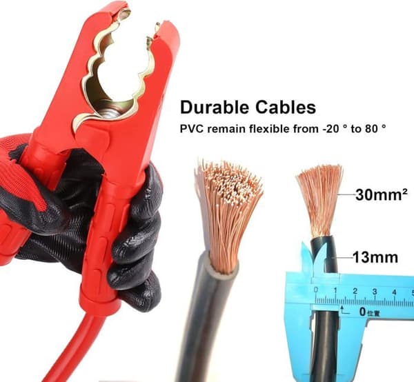 12V/24V Startkablar - 1000A - 4M - Ren Koppar med Bärväska
