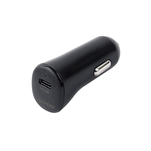 Biloplader 20W, 1x USB-C PD 20W, sort