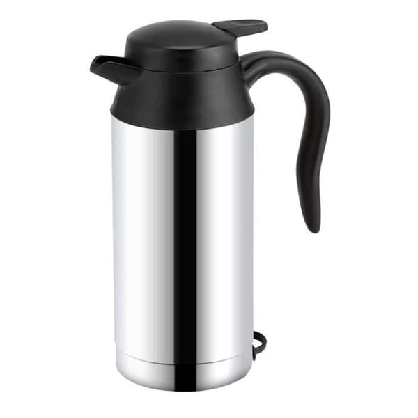 Reisevannkoker - 12V 750ML - Rustfritt stål og plast - Grå - Holder varmen