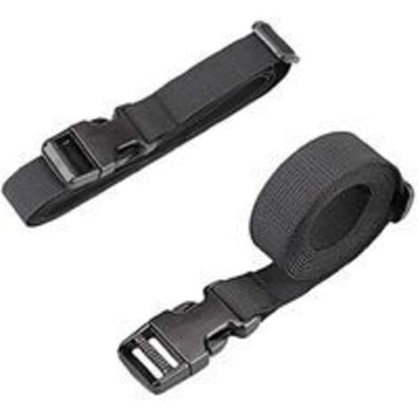 25 mm spännrem, 4-delad spännrem, plastrem för packning, resväskor, flytt, bagage (svart)