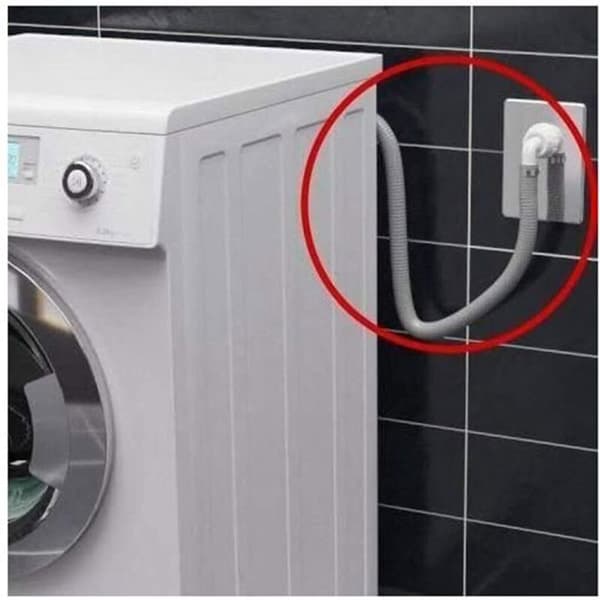 3m oppvaskmaskinslangeforlenger - Universal - 2,3 cm indre diameter - Hvit adapter inkludert