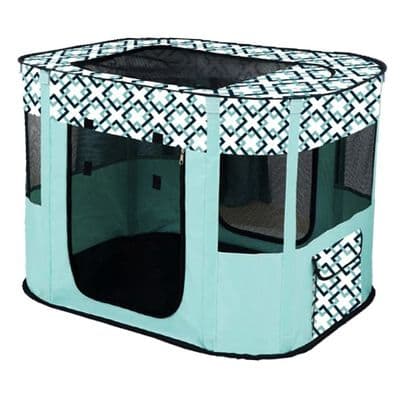 Bærbart hundehus kæledyrshegn foldbar kæledyrslegegård (S/70 * 50 cm, blå)