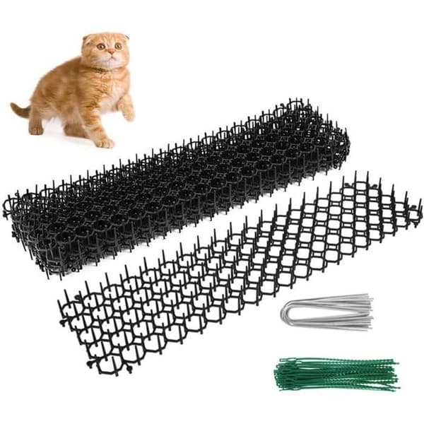 Katteavvisende matte 49 cm - 10 stk - Pigger - Giftfri plast - Innendørs og utendørs bruk