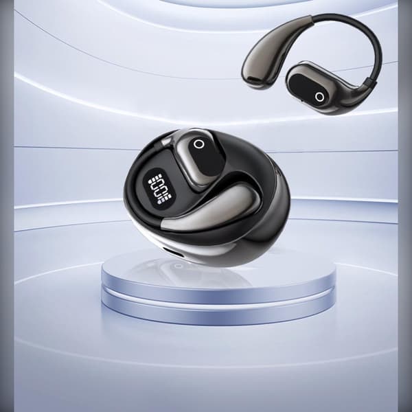 Smart AI Translation Bluetooth Headphones - Real-time 156 Language Translation, Compatible with All Bluetooth Devices Black Silver+White