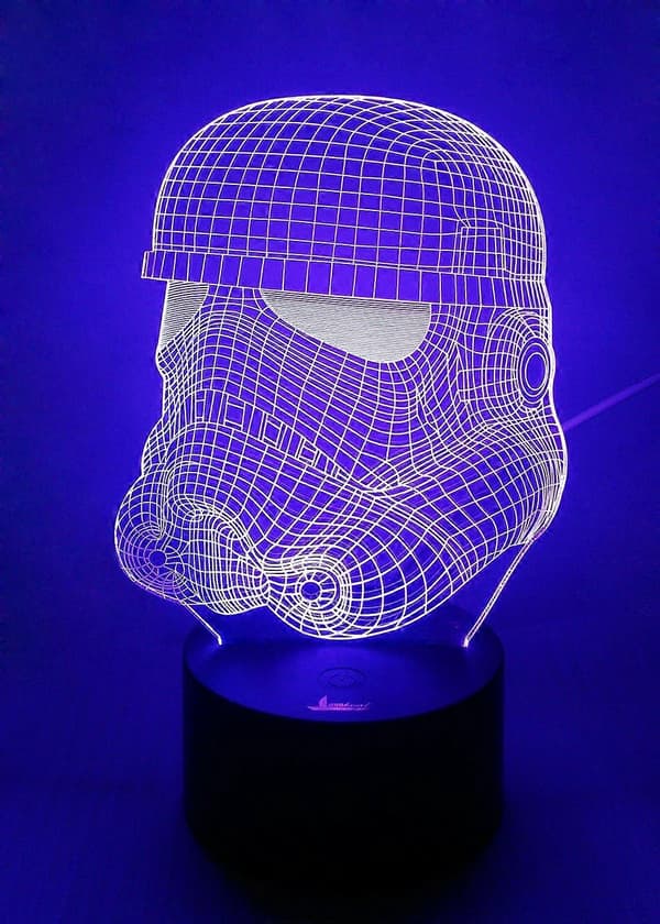 Stormtrooper 3D Natlampe LED Illusionslampe Sengelampe Bordlampe