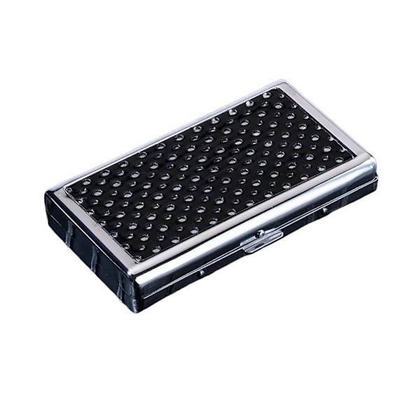 Portable Leather Cigarette Case - Water Drop Pattern, Holds Regular, Slim, and Extra Slim Cigarettes