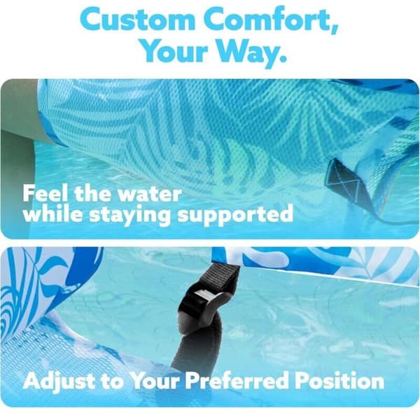Voksen flydende poolstole - Oppustelig PVC poolstol - Letvægts og foldbar