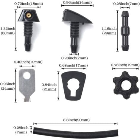 Universal vindrutetorkarmunstyckessats – ersätter OEM 47137, spraymunstyckessats (11-pack)