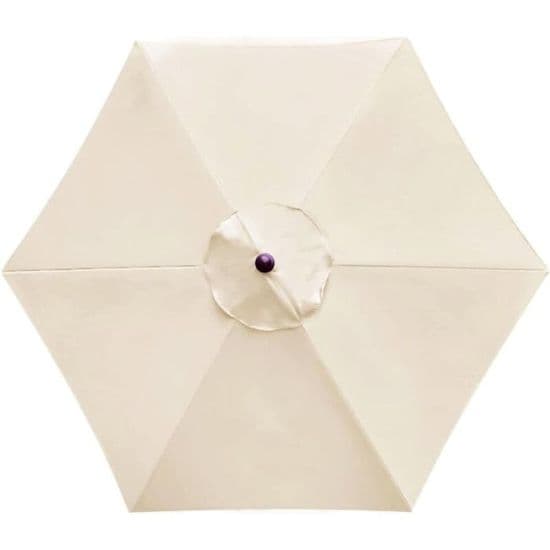 Udskiftningsdug til 2,7 m haveparasol - 6 arme - 180g polyester - UV-beskyttelse 30+