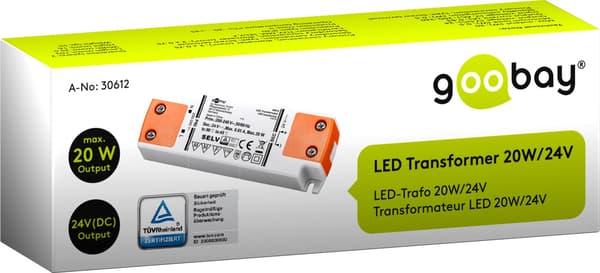 LED-muuntaja 24 V (DC), 20 W