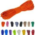 4 mm polyester paracord, rivebestandig fallskjermtau for overlevelse, 100 % polyester med 7 tråder, ensfargede