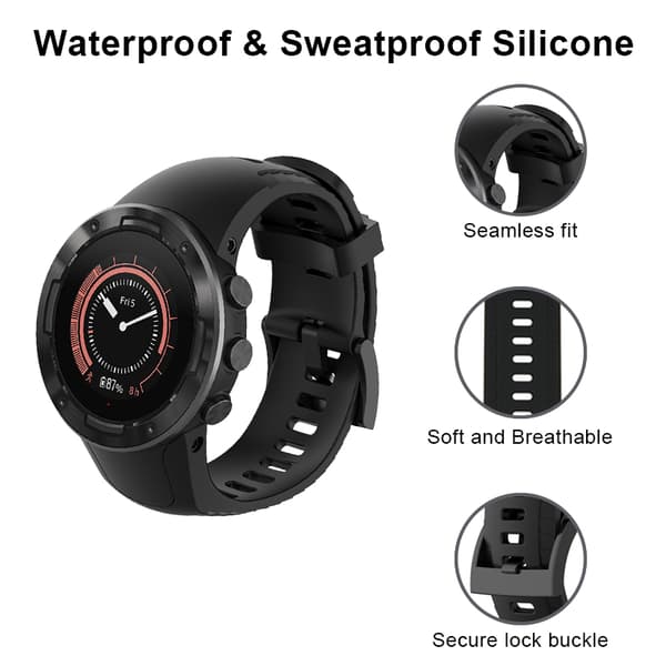 Kellon ranneke musta Suunto 5 Black