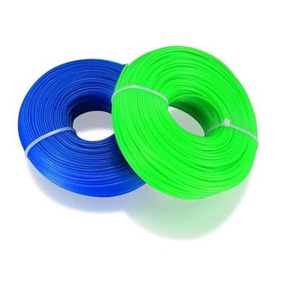 Trimmertråd - 1,6 mm - 2-pack - 100 m - Grön och Blå